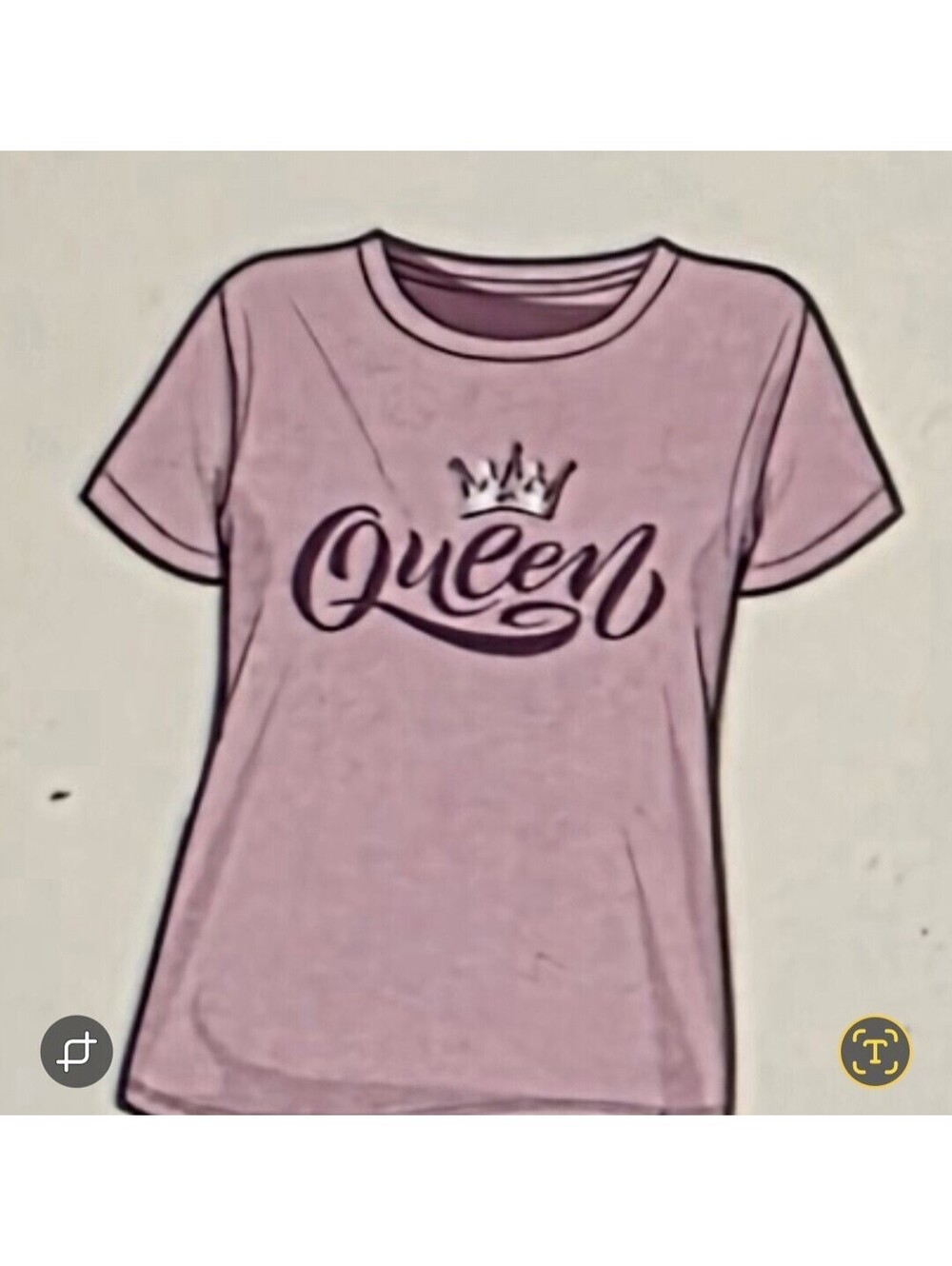 Bobbie Brooks Queen Graphic Tee Women’s Size Medium - Pink